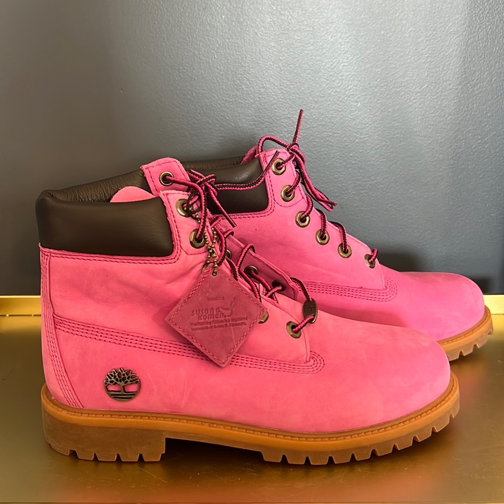 Pink Susan G Komen Breast Cancer Timberland Special Edition Boots